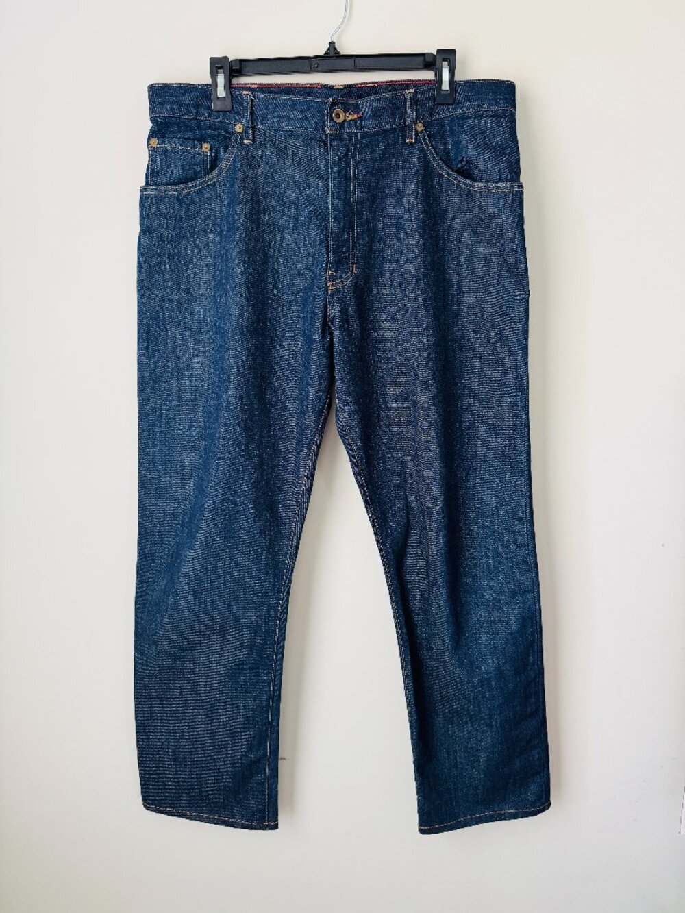 Raleigh Denim Alexander Jeans Custom Mens 36x30 Dark Wash Straight Cotton Hand C